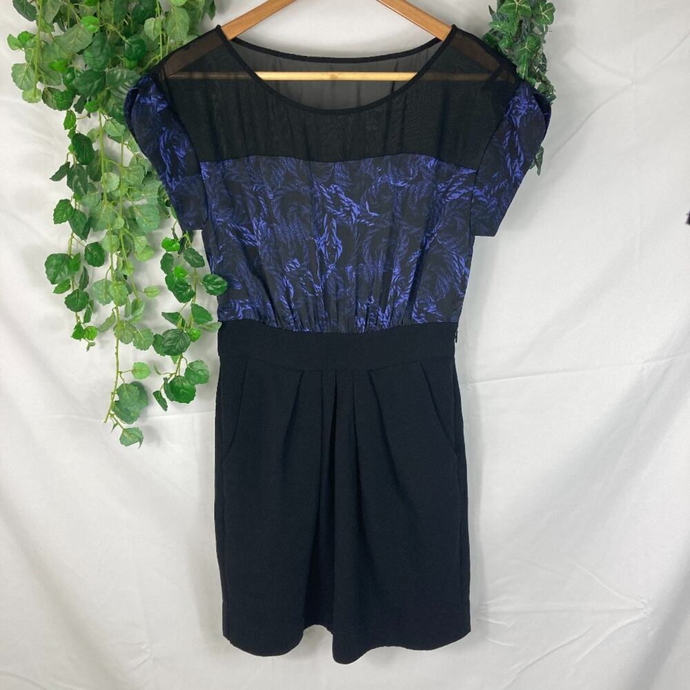 BCBGeneration mesh top color block dress 4